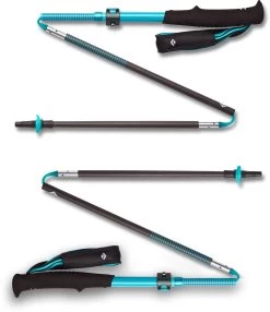 Black Diamond Distance Carbon FLZ Poles Women, Sort/turkis