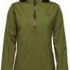Black Diamond Stormline Stretch Anorak Women, Oliven