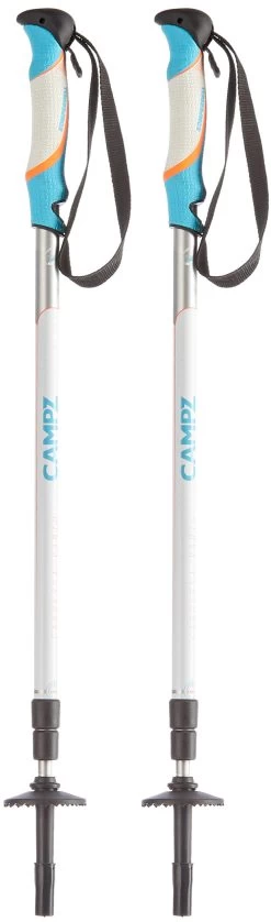 CAMPZ Komperdell Twistlock Cardessa Vario Vandrestave Damer, Hvid/turkis