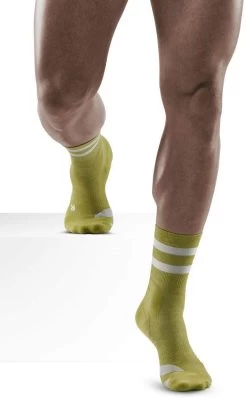 Cep Hiking 80's Mid Cut Socks Men, Oliven/gr&aring;
