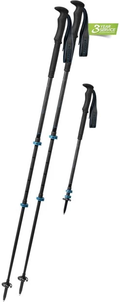 Komperdell Carbon C3 Pro Trekkingst&aelig;nger, Sort