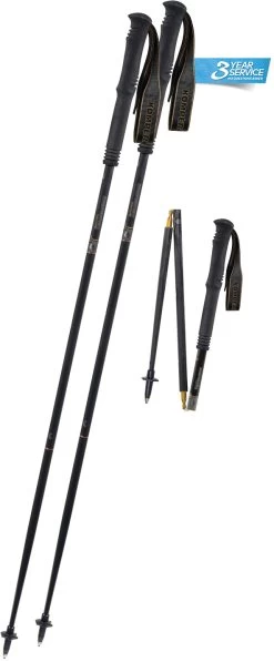 Komperdell Carbon.FXP Trail Polakker Med Polstret L&oslash;kke, Sort