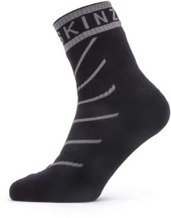 Sealskinz Waterproof Warm Weather Ankelsokker, Sort/gr&aring;